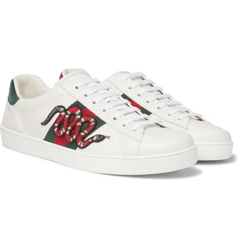 gucci men snake shoes|gucci embroidered snake shoes.